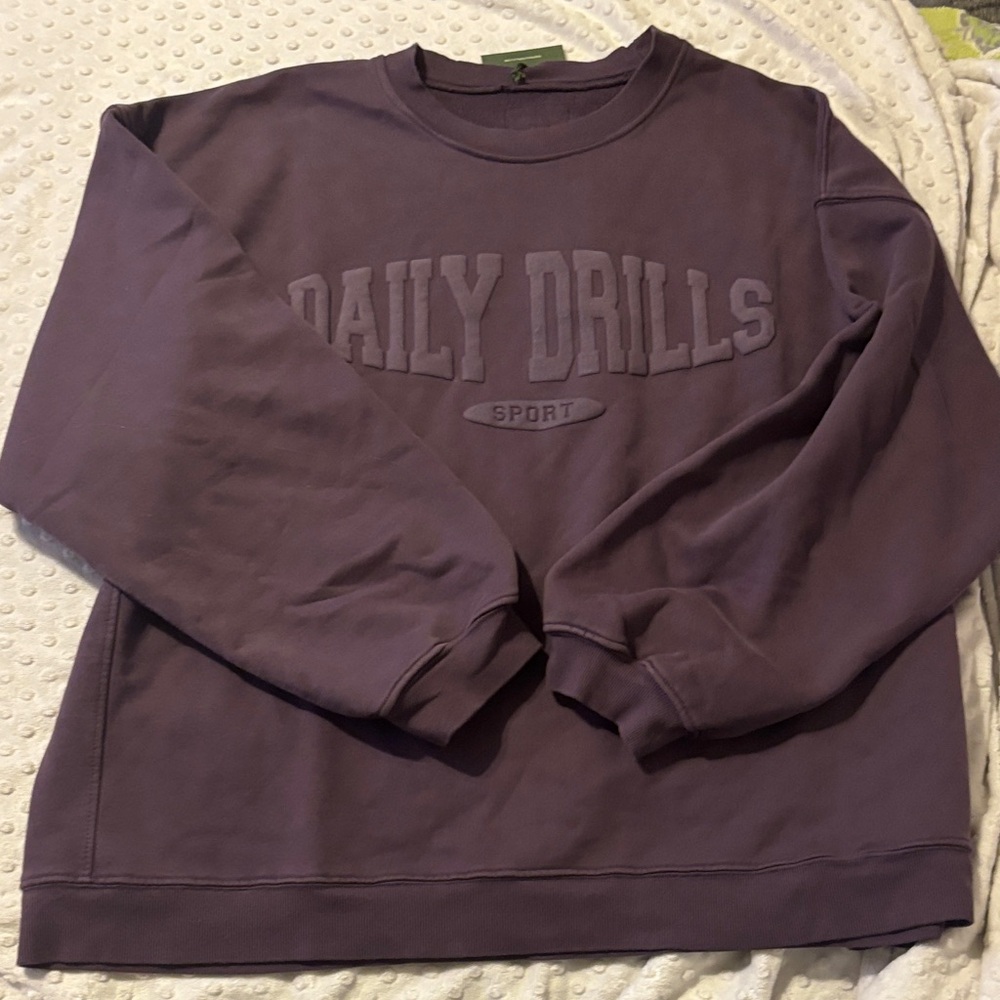 SOLD OUT ONLINE* Daily Drills Crewneck in Plum